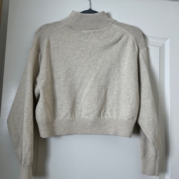 Aritzia Harper Mock‎ Neck Sweater Heather Birch XS - Picture 3 of 3